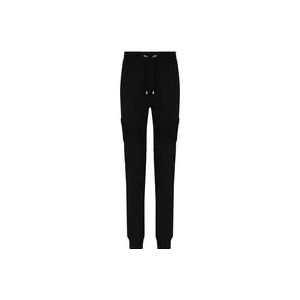 Balmain Zwarte Flock Sweatpants , Black , Heren , Maat: XL