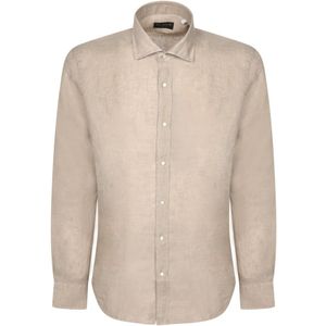 Dell'oglio, Heren, Overhemden, Beige, Maat: M