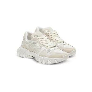 Balmain Leren sneaker , White , Heren , Maat: 44 EU