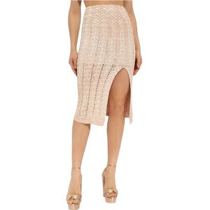 Loveshackfancy, Dames, Rokken, Beige, Maat: XS Viscose,