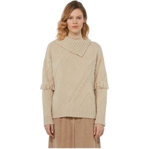 Weekend Max Mara, Dames, Truien, Beige, Maat: XS Wol,