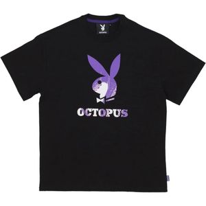 Octopus, Heren, Tops, Zwart, Maat: L Katoen,