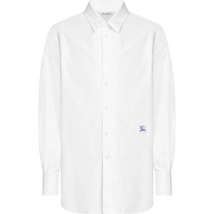 Burberry, Heren, Overhemden, Wit, Maat: XL Katoen,