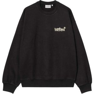 Carhartt Wip, Heren, Sweatshirts & Hoodies, Zwart, Maat: M Katoen,
