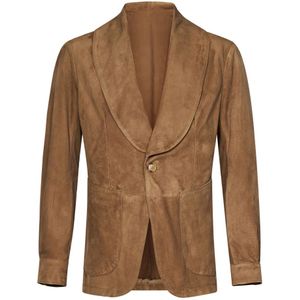 Franzese Collection, Heren, Jassen, Bruin, Maat: 2XL Suède,