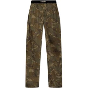 Tom Ford, Heren, Nachtkleding & Lounge, Groen, Maat: M Zijde,