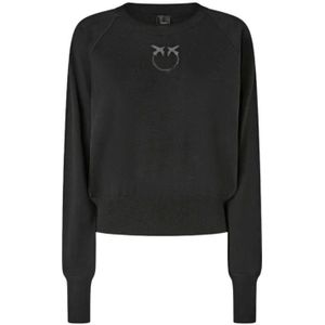 Pinko, Dames, Truien, Zwart, Maat: M