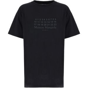 Maison Margiela, Dames, Tops, Zwart, Maat: S Katoen,