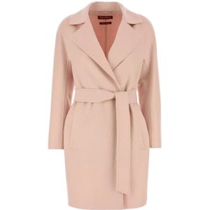 Max Mara Studio, Dames, Mantels, Roze, Maat: S Zijde,