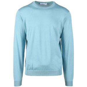 Filippo De Laurentiis, Heren, Truien, Blauw, Maat: S Katoen,