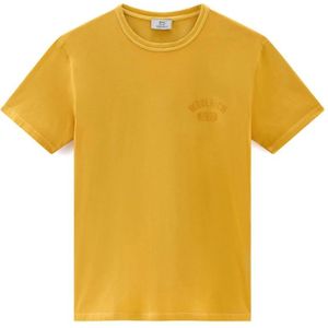 Woolrich, Heren, Tops, Geel, Maat: XL Katoen,