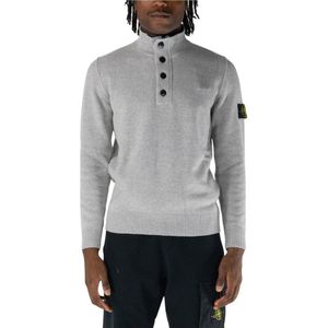 Stone Island, Heren, Truien, Grijs, Maat: L Wol,