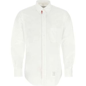 Thom Browne, Heren, Overhemden, Wit, Maat: M Katoen,