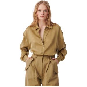 Iro, Dames, Blouses & Shirts, Bruin, Maat: S Zijde,