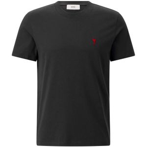 Ami Paris, Heren, Tops, Zwart, Maat: L Katoen,