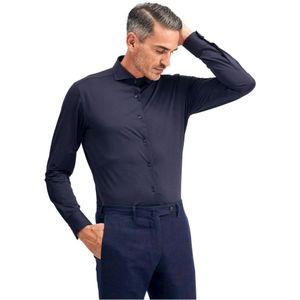 Xacus, Heren, Overhemden, Blauw, Maat: L Leer,