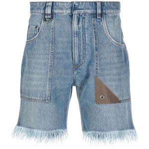 Fendi, Heren, Korte broeken, Blauw, Maat: W32 Katoen,