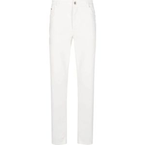 Brunello Cucinelli, Heren, Jeans, Wit, Maat: L Denim,