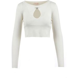 Liu Jo, Dames, Truien, Wit, Maat: L Viscose,