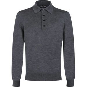 Tom Ford, Heren, Tops, Grijs, Maat: XL Wol,