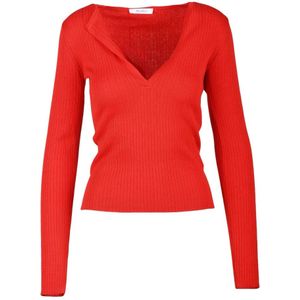 Max Mara, Dames, Truien, Rood, Maat: XS Zijde,