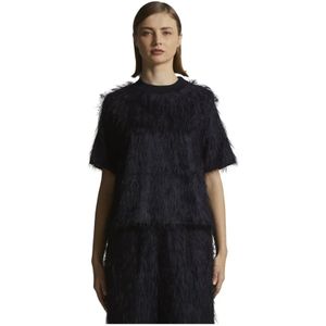 Peserico, Dames, Blouses & Shirts, Blauw, Maat: S