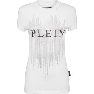 Philipp Plein, Dames, Tops, Wit, Maat: XS Katoen,