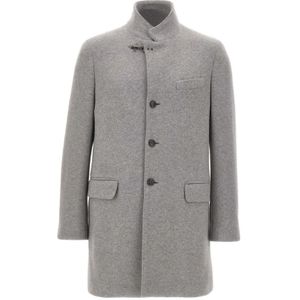 Fay, Heren, Mantels, Grijs, Maat: L