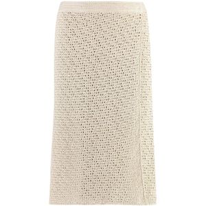 Bottega Veneta, Dames, Rokken, Beige, Maat: XS Katoen,