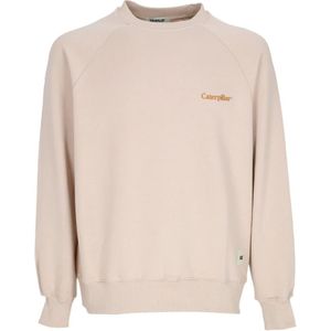 Cat, Heren, Sweatshirts & Hoodies, Beige, Maat: M Katoen,