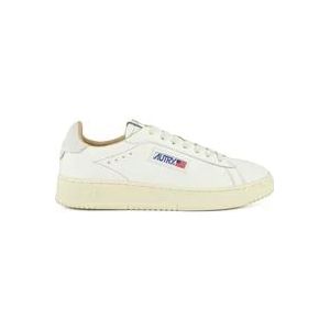 Autry Witte Blauwe Klassieke Leren Sneakers , White , Heren , Maat: 45 EU
