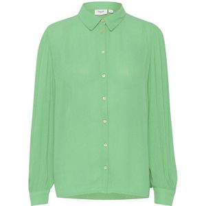 Saint Tropez, Dames, Blouses & Shirts, Groen, Maat: L Viscose,