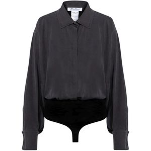 Max Mara, Dames, Blouses & Shirts, Grijs, Maat: 2XS