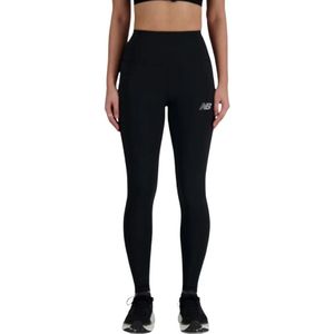 New Balance, Dames, Broeken, Zwart, Maat: XS Spandex,