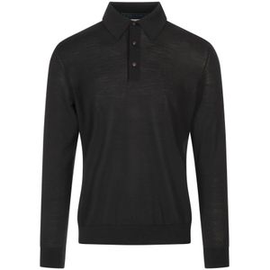 Kiton, Heren, Tops, Zwart, Maat: 2XL Wol,