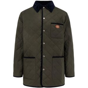 Valentino - Signature Caban Jacket - Herenjas - Groen - Polyester