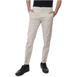 Fay, Heren, Broeken, Beige, Maat: W35 Katoen,