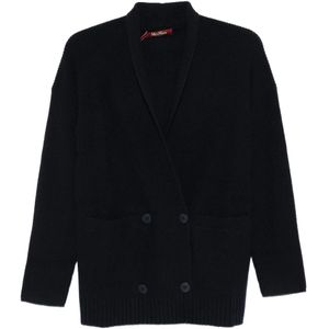 Max Mara Studio, Dames, Truien, Blauw, Maat: S Wol,