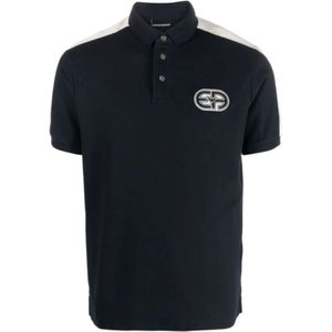 Emporio Armani, Heren, Tops, Blauw, Maat: 2XL Katoen,