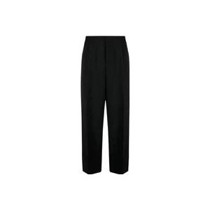 Versace Zwarte op maat gemaakte wollen broek , Black , Heren , Maat: M