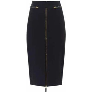 Elisabetta Franchi, Dames, Rokken, Zwart, Maat: XL Leer,