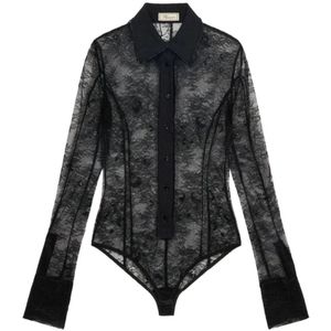 Blumarine, Dames, Tops, Zwart, Maat: XS