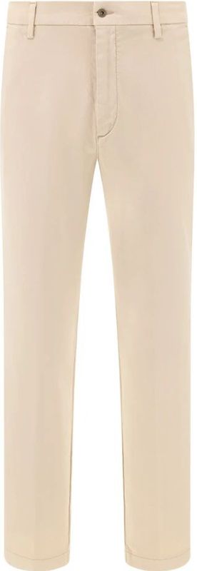 Boggi Milano - Chino Broek - Beige - Katoen - Stretch Geborstelde Panama