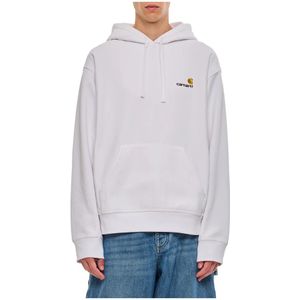 Carhartt Wip, Heren, Sweatshirts & Hoodies, Wit, Maat: M Katoen,