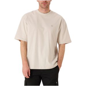 Calvin Klein, Heren, Tops, Beige, Maat: S Katoen,