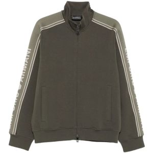 Emporio Armani, Heren, Sweatshirts & Hoodies, Groen, Maat: S Jersey,