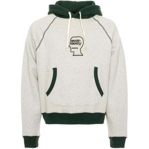 Brain Dead, Heren, Sweatshirts & Hoodies, Wit, Maat: XL Fleece,