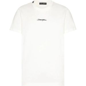Dolce & Gabbana, Heren, Tops, Wit, Maat: 2XL Katoen,