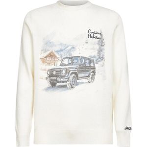 MC2 Saint Barth, Heren, Truien, Wit, Maat: M Wol,