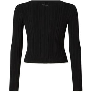 Pinko, Dames, Truien, Zwart, Maat: M Viscose,